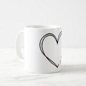 Valentinisches Geschenk der personalisierten grafi Kaffeetasse (Vorderseite Links)