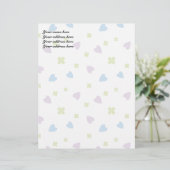 Valentinisches Herz Briefbogen (Stehend Vorderseite)