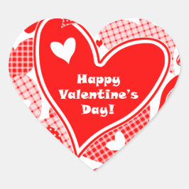 Valentinisches Herz Herz-Aufkleber