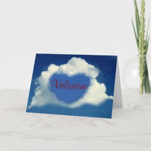 Valentinisches Herz im Himmel Feiertagskarte