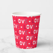 Valentinisches Herz Pappbecher (Vorderseite)