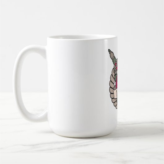 Valentinisches Herz-Tatoo-Design Kaffeetasse (Links)