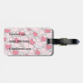 Valentinisches Herz über Umschläge Gepäckanhänger (Rückseite horizontal)