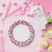 Valentinisches Herz über Umschläge Pappteller (Party)