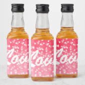 Valentinisches Herz und Liebe Alkoholflaschenetikett (Flaschen)