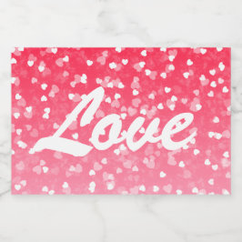 Valentinisches Herz und Liebe Alkoholflaschenetikett