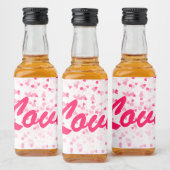 Valentinisches Herz und Liebe Alkoholflaschenetikett (Flaschen)