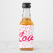 Valentinisches Herz und Liebe Alkoholflaschenetikett (Vorderseite)