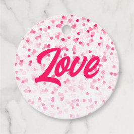 Valentinisches Herz und Liebe Geschenkanhänger