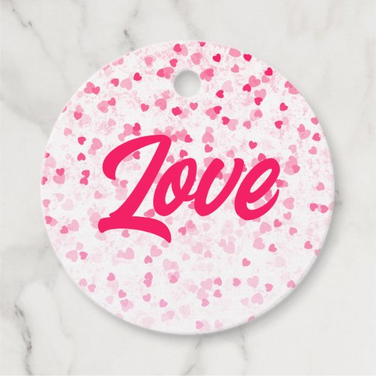 Valentinisches Herz und Liebe Geschenkanhänger (Vorderseite)