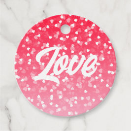 Valentinisches Herz und Liebe Geschenkanhänger