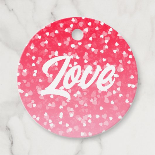 Valentinisches Herz und Liebe Geschenkanhänger (Vorderseite)