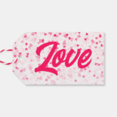 Valentinisches Herz und Liebe Geschenkanhänger (Rückseite Horizontal)