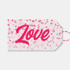 Valentinisches Herz und Liebe Geschenkanhänger