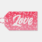 Valentinisches Herz und Liebe Geschenkanhänger (Rückseite Horizontal)