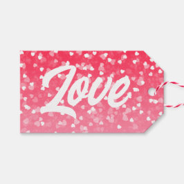 Valentinisches Herz und Liebe Geschenkanhänger