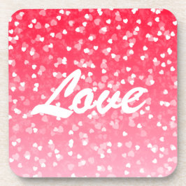 Valentinisches Herz und Liebe Getränkeuntersetzer