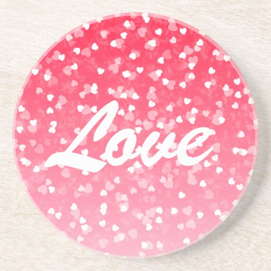 Valentinisches Herz und Liebe Getränkeuntersetzer (Vorne)