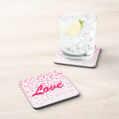 Valentinisches Herz und Liebe Getränkeuntersetzer (Rechte Seite)