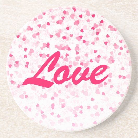 Valentinisches Herz und Liebe Getränkeuntersetzer (Vorne)