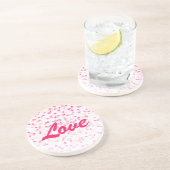 Valentinisches Herz und Liebe Getränkeuntersetzer (Seite)