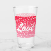 Valentinisches Herz und Liebe Glas (Vorderseite)