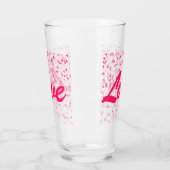 Valentinisches Herz und Liebe Glas (Links)