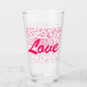 Valentinisches Herz und Liebe Glas (Vorderseite)