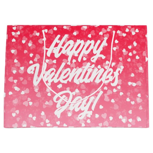 Valentinisches Herz und Liebe Große Geschenktüte (Vorderseite)
