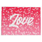 Valentinisches Herz und Liebe Große Geschenktüte (Rückseite)