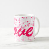Valentinisches Herz und Liebe Kaffeetasse (VorderseiteRechts)