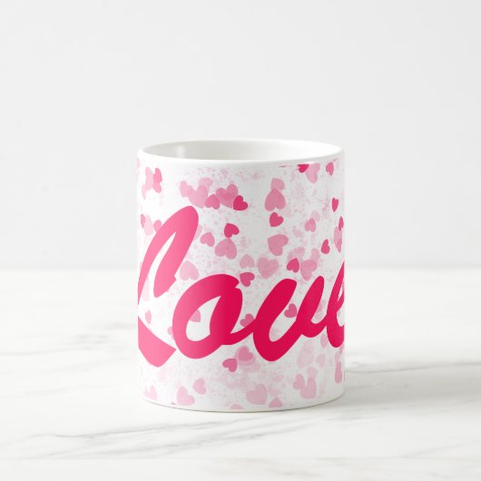 Valentinisches Herz und Liebe Kaffeetasse (Mittel)