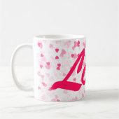 Valentinisches Herz und Liebe Kaffeetasse (Links)