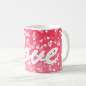 Valentinisches Herz und Liebe Kaffeetasse (VorderseiteRechts)