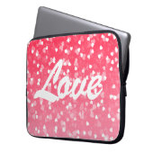 Valentinisches Herz und Liebe Laptopschutzhülle (Vorderseite Links)