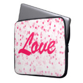 Valentinisches Herz und Liebe Laptopschutzhülle (Vorderseite Links)
