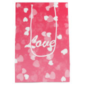 Valentinisches Herz und Liebe Mittlere Geschenktüte (Rückseite)