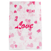 Valentinisches Herz und Liebe Mittlere Geschenktüte (Rückseite)