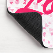 Valentinisches Herz und Liebe Mousepad (Ecke)
