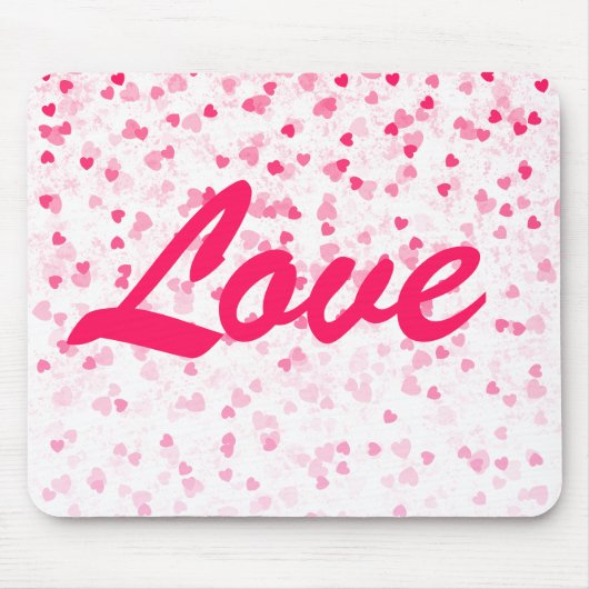 Valentinisches Herz und Liebe Mousepad (Vorne)