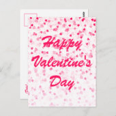 Valentinisches Herz und Liebe Postkarte (Vorne/Hinten)