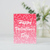 Valentinisches Herz und Liebe Postkarte (Stehend Vorderseite)