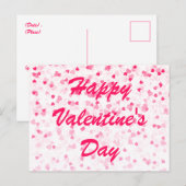 Valentinisches Herz und Liebe Postkarte (Vorne/Hinten)