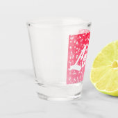 Valentinisches Herz und Liebe Schnapsglas (Links)