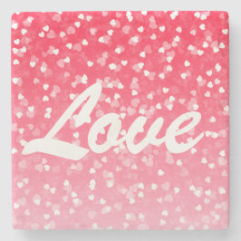 Valentinisches Herz und Liebe Steinuntersetzer