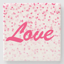 Valentinisches Herz und Liebe Steinuntersetzer