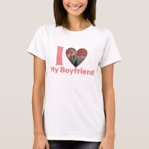 Valentinisches herzenförmiges personalisiertes Fot T-Shirt