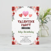 Valentinisches Herzthema Einladung (Stehend Vorderseite)