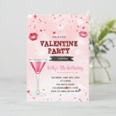 Valentinisches Herzthema Einladung (Stehend Vorderseite)