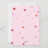 Valentinisches kleine Herzen schweben Feiertagskarte (Rückseite)